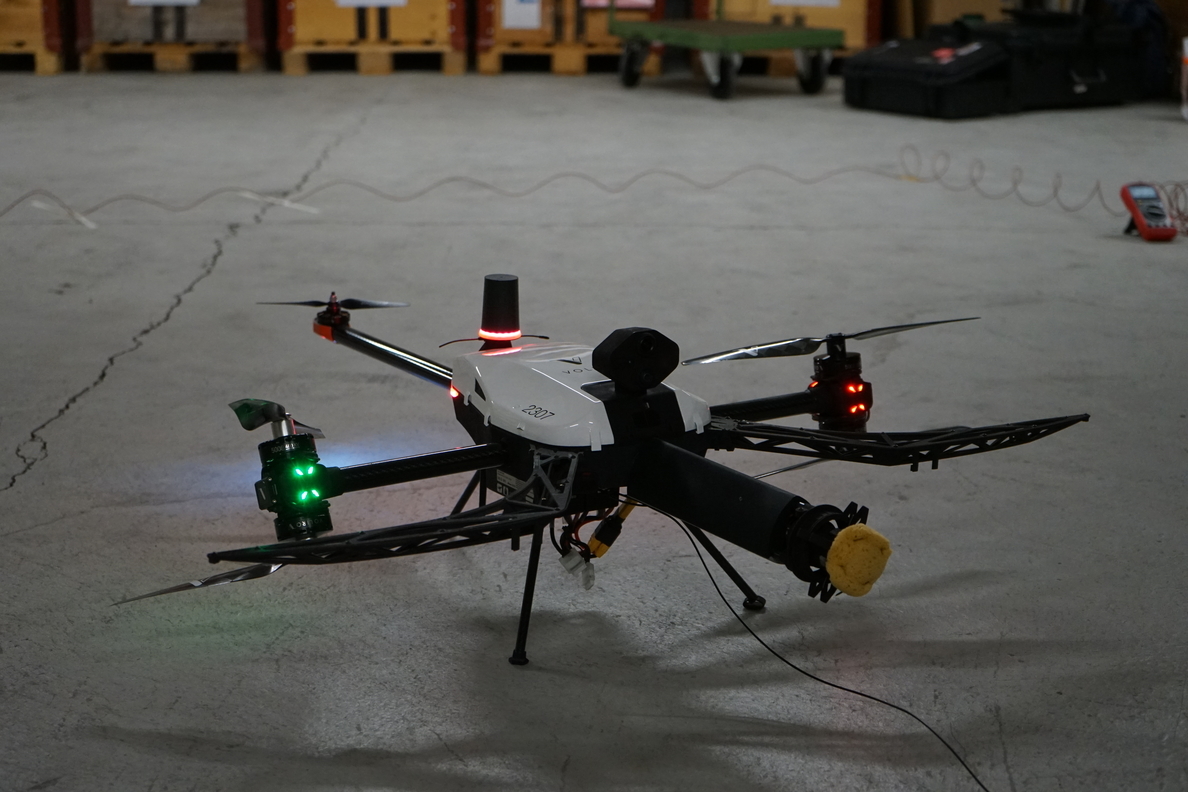 Drohne vor dem Abheben